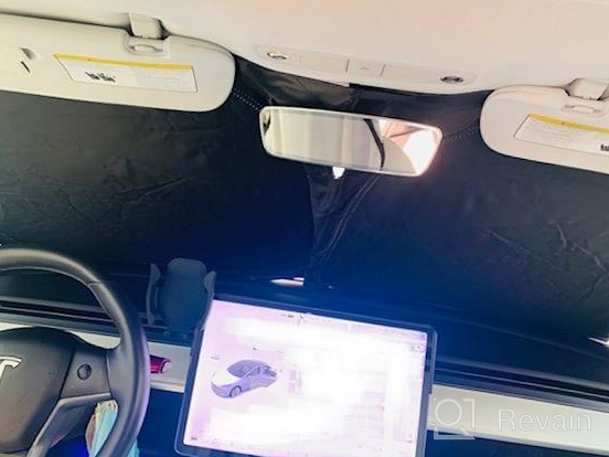 img 1 attached to Motrobe Tesla Model Y Glass Roof Sunshade Front & Rear Top Windows Sun Shade Won'T Sag With Skylight Reflective Covers Black Set Of 4 review by Phillip Samuel