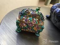 img 1 attached to Hand-Painted Mermaid On Seashell Trinket Box - 2.7'' Collectible Enameled Jewelry Holder For Rings & Sea Animal Figurine For Creative Home Decor, Art Gifts & Wedding Souvenirs By YU FENG review by Nathan Kalivas