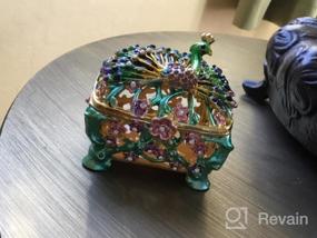 img 7 attached to Hand-Painted Mermaid On Seashell Trinket Box - 2.7'' Collectible Enameled Jewelry Holder For Rings & Sea Animal Figurine For Creative Home Decor, Art Gifts & Wedding Souvenirs By YU FENG