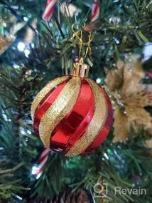 img 6 attached to Black And Gold Shatterproof Christmas Tree Ornaments - 30 Pack Of 2.36 Inch Colored Plastic Baubles For Xmas Tree Décor, Holiday Parties, And Weddings (60Mm)