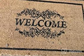 img 5 attached to LuxUrux Welcome Mats Outdoor Coco Coir Doormat, With Heavy-Duty PVC Backing - Natural - Perfect Color/Sizing For Outdoor/Indoor Uses.,30 X 17