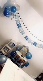 img 6 attached to 78 шт., комплект украшений на 1 день рождения для мальчиков с коробками для воздушных шаров, короной, баннером с днем ​​рождения и баннером на стульчике для первого дня рождения ребенка