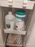img 1 attached to 4 Tier Rolling Storage Cart: Perfect For Kitchen, Bathroom & Laundry Room Organization - SOLEJAZZ review by Imed Artun