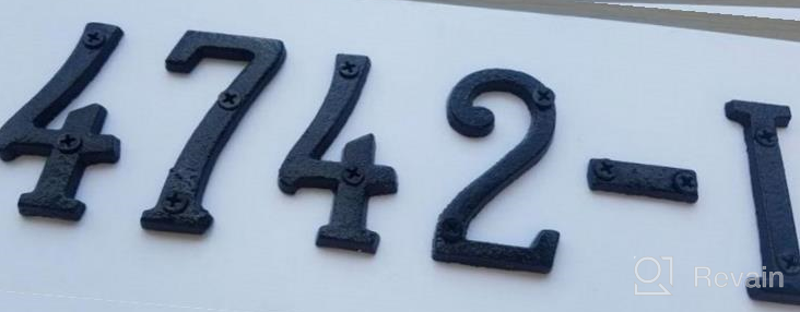 img 1 attached to Black Wrought Iron House Number 3 - 3 Inch Size With Included Matching Screws For Easy Installation review by George Halbohm