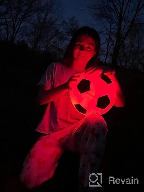 img 1 attached to GlowCity'S Official Size 5 Glow In The Dark Soccer Ball With LED Lights - Perfect Gift For Teenage Soccer Enthusiasts! review by Kip Robinson