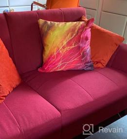 img 3 attached to Обновите свою гостиную с помощью стильного дивана Ivinta с тафтингом в стиле модерн середины века в сером цвете - маленький размер, большой эффект!