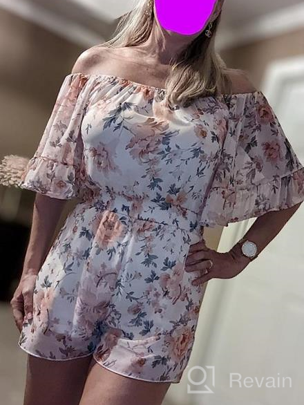 img 1 attached to Flower Power: Stunning Off-Shoulder Romper For Women By Fixmatti review by Nestor Orbita