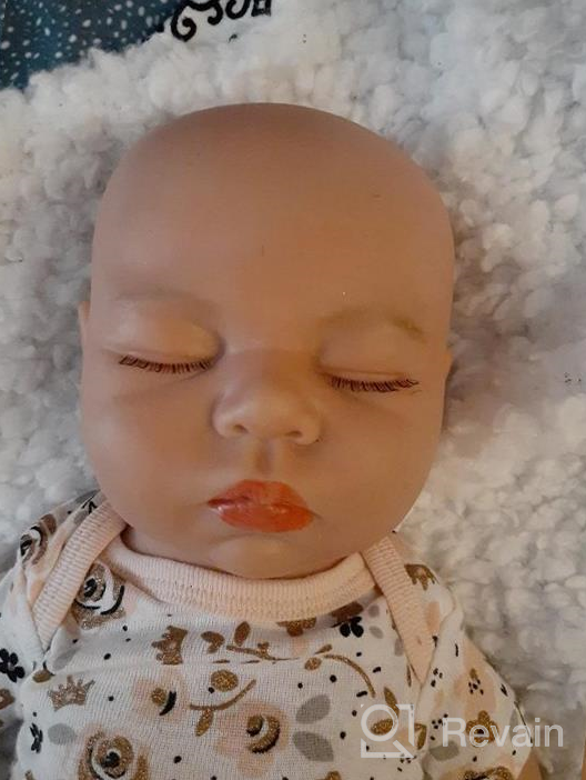 img 1 attached to 👶 IVITA 12 inch Full Silicone Baby Dolls: Lifelike Reborn Newborns, Real Silicones, Not Vinyl Dolls - Boy review by William Santos