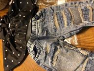 img 1 attached to Adorable Baby Girl'S Polka Dot Top And Ripped Jeans Outfit With Headband review by Allen Tchida