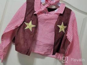 img 5 attached to Детский костюм ковбойши в стиле вестерн для девочек, коричневый, забавный наряд принцессы для праздника и вечеринки