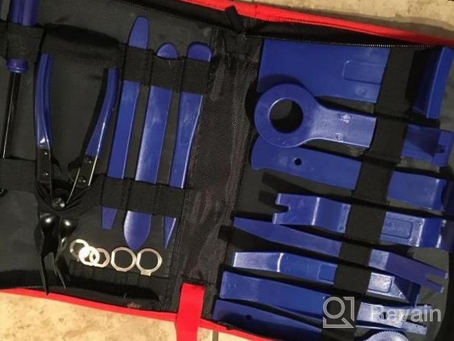 img 1 attached to 19Pcs Car Panel Door Audio Trim Removal Tool Kit With Fastener Remover Pry Tool Set And Storage Bag review by Marcus Merritt