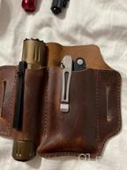 img 1 attached to Leatherman Multitool Sheath XXL EDC Leather Holster For Flashlights, 5 Inch Knives And Tactical Tools - Chestnut review by Kenji Townsend