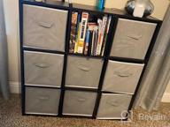 img 1 attached to Organize Your Home With 11-Inch Beige Storage Cubes: Set Of 8 Fabric Collapsible Bins With Dual Handles! review by Derek Evans