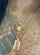 img 1 attached to ETEVON 18K Gold Plated Initial Necklace with Diamond Square Chain - Hip Hop Style Stainless Steel Letter Pendant Necklaces - Ideal Gifts for Christmas, Birthdays, and Special Occasions for Men, Women, Boys, Husband, Boyfriend, and Son review by Jay Kowal