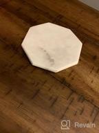 img 1 attached to Handmade Marble Coaster Set Of 6 In White - 3.5 Inches Star Design - Absorbent Drink Coasters For Kitchen, Table Décor And Drinkware review by Terry Wright