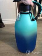 img 1 attached to AMITER Vacuum Insulated Water Bottle With Wide Mouth Straw And Handle Lid - 22Oz To 128Oz Sizes Available - Leakproof And BPA Free For Sports, Travel And Camping review by Bob Randles