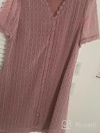 img 1 attached to Women'S Swiss Dot Lace Summer V Neck Shift Dress Short Sleeve Casual review by Michael Staton