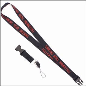 img 4 attached to FOLLOWING YOUR DREAMS FOLLOWING YOUR DREAMS key chain / Fabric key lanyard with carabiner / Badge lanyard