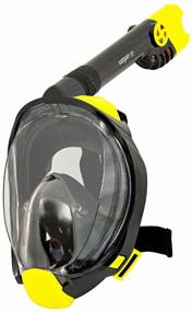 img 4 attached to Full face mask for swimming (snorkeling) SARGAN Galaxy Premium color black/yellow (S-M)