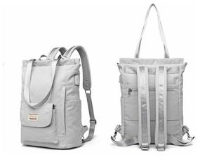 img 2 attached to Fashionable women's laptop backpack gray