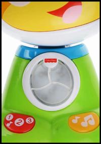 img 4 attached to Interactive Developing Toy Fisher-Price Dancing Puppy Robot Bibo, FBC96, Green