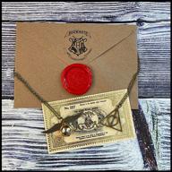 🚂 magical bundle: original hogwarts letter & self-filling hogwarts express ticket with snitch and deathly hallows pendants logo