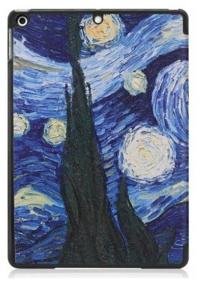 img 3 attached to Tablet case for Apple iPad 9 10.2 (2021) / iPad 8/7 10.2 (2020/2019), with a beautiful pattern, durable plastic (Starry Night)