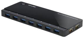img 4 attached to 💻 TP-LINK UH720 USB Hub: 7 Connectors, Sleek Black Design