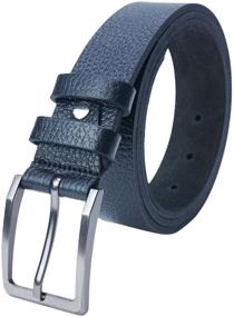 img 4 attached to Men's belt made of genuine leather 35NAR2/M. Black (125 cm)