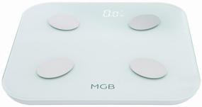 img 4 attached to Scale Electronic MGB Body fat scale Glass Edition MGB F19 BW White, white