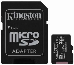 img 4 attached to Kingston Canvas Select Plus microSDHC 32 GB Class 10, V10, A1, UHS-I U1, R 100 MB/s Memory Card, SD Adapter, 2 pcs.