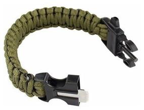 img 2 attached to Paracord survival bracelet (fire flint, whistle and compass)