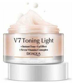 img 4 attached to BioAqua V7 Deep Hydration Deep Moisturizing Facial Cream with Toning Effect, 50 ml, 50 g
