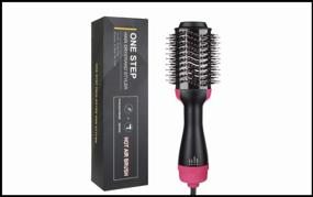 img 4 attached to One Step Hot Air Brush / Hair Curling & Straightening Brush / Volumizing Blow Dryer