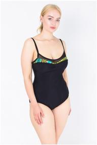 img 2 attached to CSiman one-piece swimsuit for women with thin straps, slimming, for swimming in the pool and at the sea, large sizes, black, size 48