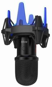 img 4 attached to 🎤 Fifine K651 Dynamic USB Microphone: Enhanced Sound Quality with RGB Lighting, Shock Mount, and Mic Stand Included (Black)