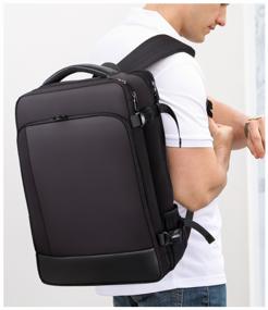 img 4 attached to Backpack MyPads M159-266 made of high-quality wear-resistant waterproof Oxford fabric for Acer Lenovo Xiaomi MSI Macbook 15.6/16/17/17.3 inch laptop.