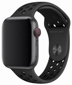 img 2 attached to Silicone Strap Anthracite/Black Nike Sport Band (Anthracite/Black) Apple Watch 44mm (42mm; 45mm) MTMX2ZM/A