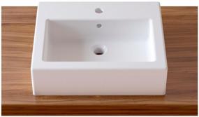 img 4 attached to Раковина накладная для ванной комнаты Lavinia Boho Bathroom Sink 33311014, умывальник из фарфора, ширина 50.5 см