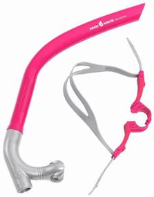 img 4 attached to MAD WAVE Pro snorkel snorkel, pink/silver