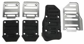 img 3 attached to Car pedal pads, anti-slip, chrome, set of 3 pcs.