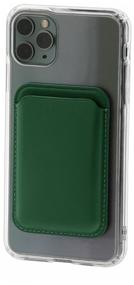 img 4 attached to Чехол картхолдер MagSafe Wallet на телефон для банковских карт, пропуска зеленый, Cardholder магнитный, МагСейф держатель для карт из экокожи в подарок