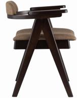 dining chair olav, solid hevea (espresso), upholstered seat, coffee (set of 2 pcs) logo