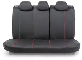 img 1 attached to Car covers universal AUTOPROFI ARW-1102 BK/RD ARROW, jacquard, 2 mm foam rubber, 3D cut, 11 pcs, black/red