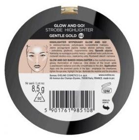 img 3 attached to Eveline Cosmetics Glow And Go Baked Highlighter, 02-Gentle Gold