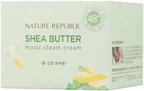 img 4 attached to NATURE REPUBLIC Shea Butter Moist Steam Cream Moisturizing Steam Cream for Face, 100 ml, 175 g
