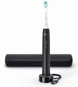 img 3 attached to Philips Sonicare 3100 HX3673 sonic toothbrush, black