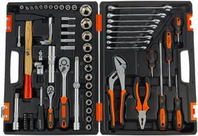 img 2 attached to VORTEX car tool set 73/6/7/4, 76 pcs, black/orange