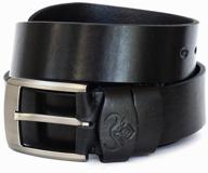 men's buffalo leather belt. black. 4.5cm(125cm) logo