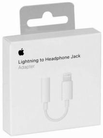 img 4 attached to iPhone and iPad headphone adapter / Lighting adapter - 3.5 mm jack (AUX) / white, in box / Original drop